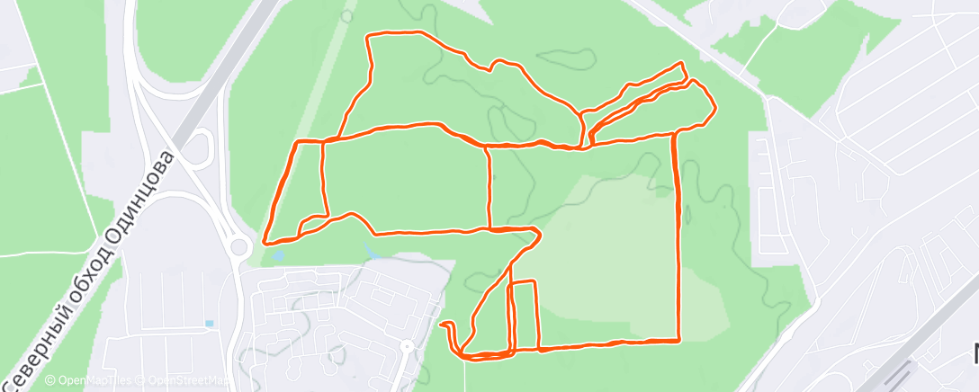 Map of the activity, Вечерний забег