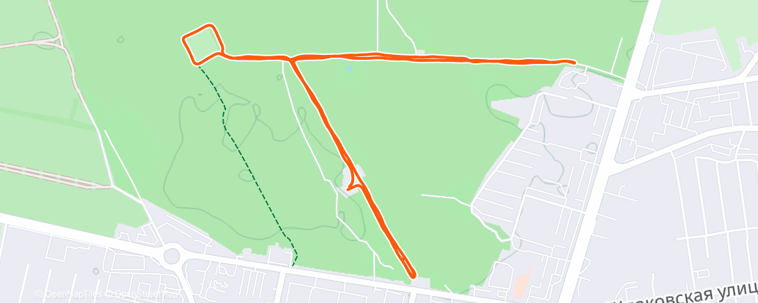 Map of the activity, Утренний забег