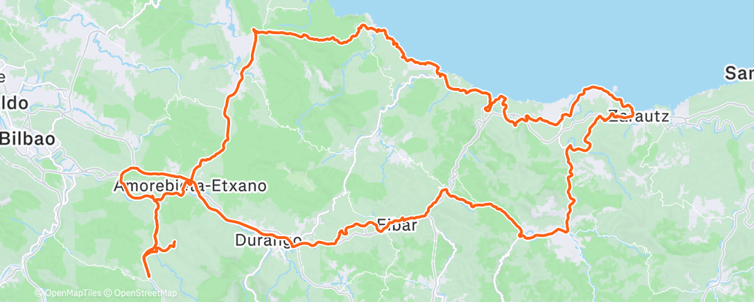 Map of the activity, Morning Ride