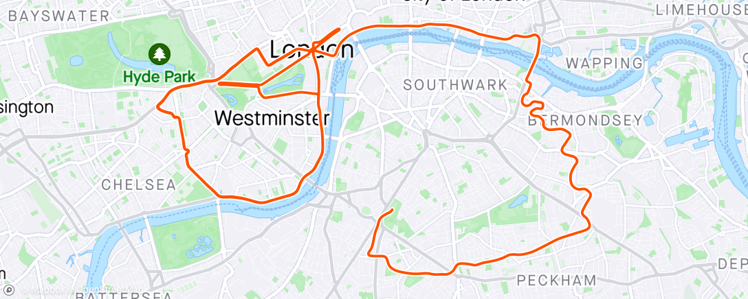 Map of the activity, Zwift - Group Ride: Roll with Castelli - Epic  (C) on Keith Hill After Party in London