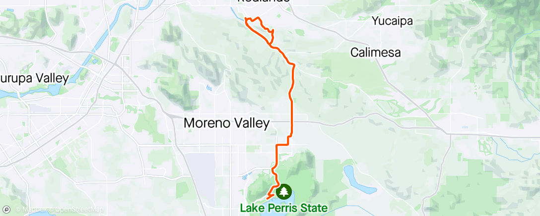 Map of the activity, Ride Home From Race