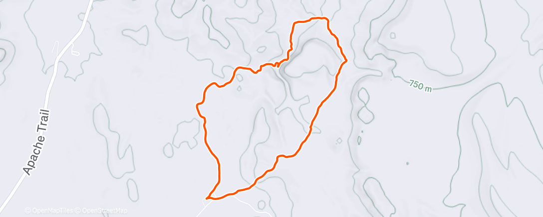 Map of the activity, Afternoon Hike