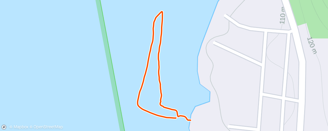 Map of the activity, Afternoon KK lake Swim