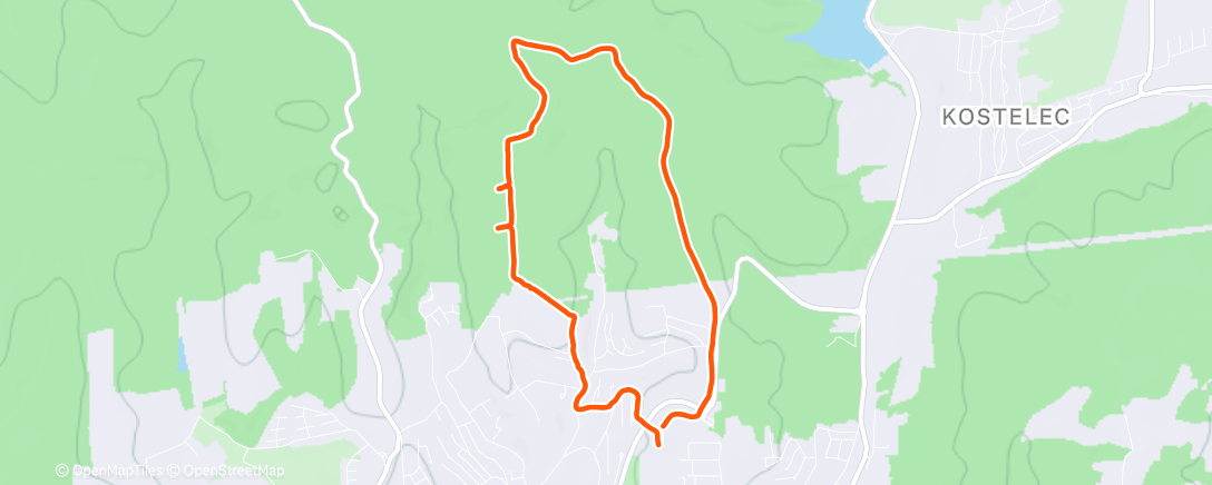 Map of the activity, Afternoon Walk