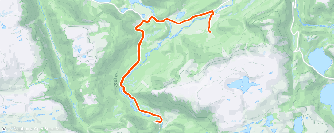 Map of the activity, Afternoon Run (svartefoss)