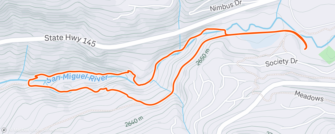 Map of the activity, Gorge #2