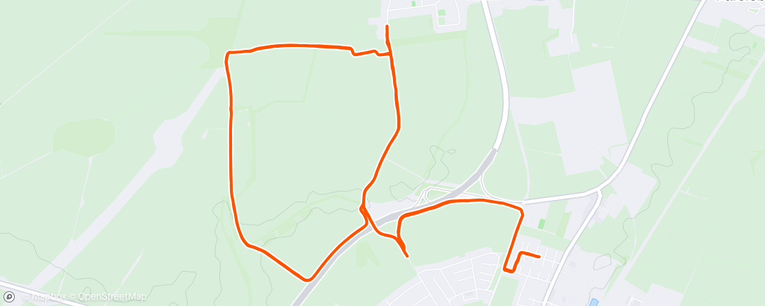 Map of the activity, Lauf am Abend