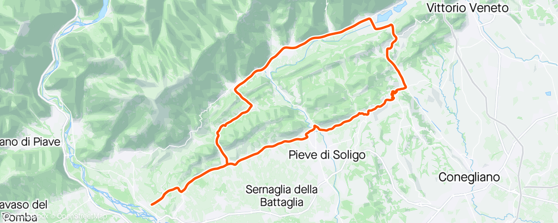 Map of the activity, Lago di Lago - Mire