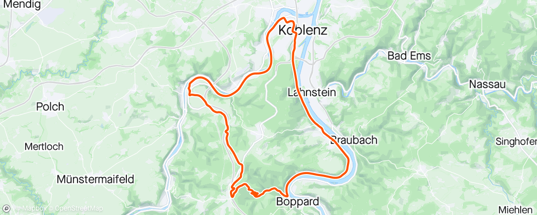 Map of the activity, Rennrad mit TM