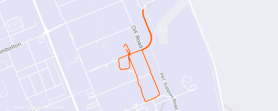 Карта физической активности (Night Run)