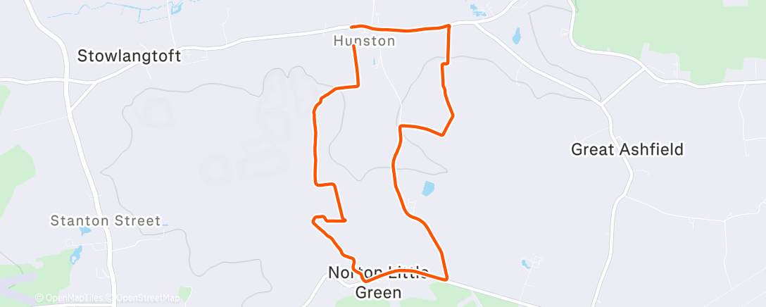 Map of the activity, Morning Walk