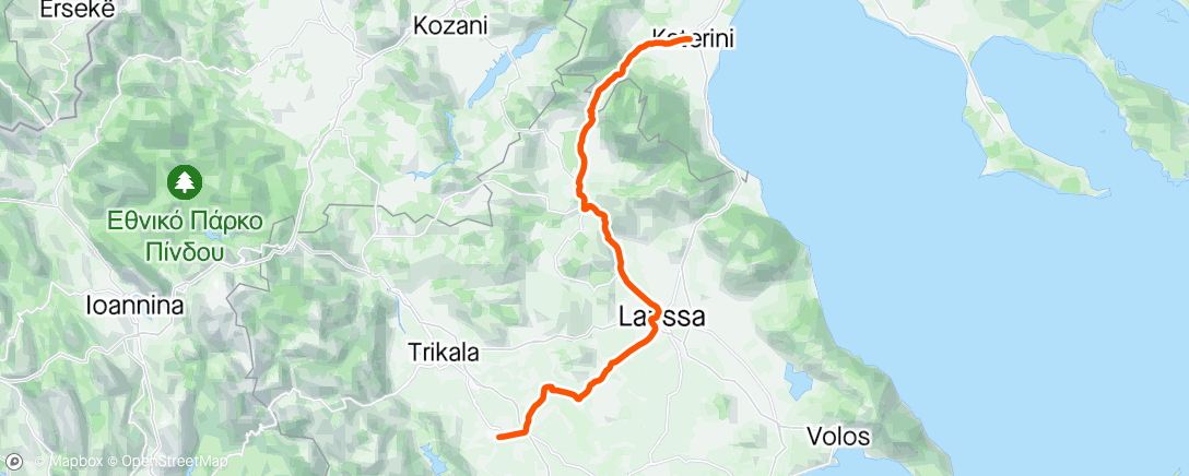 Map of the activity, Tour de Grèce #2