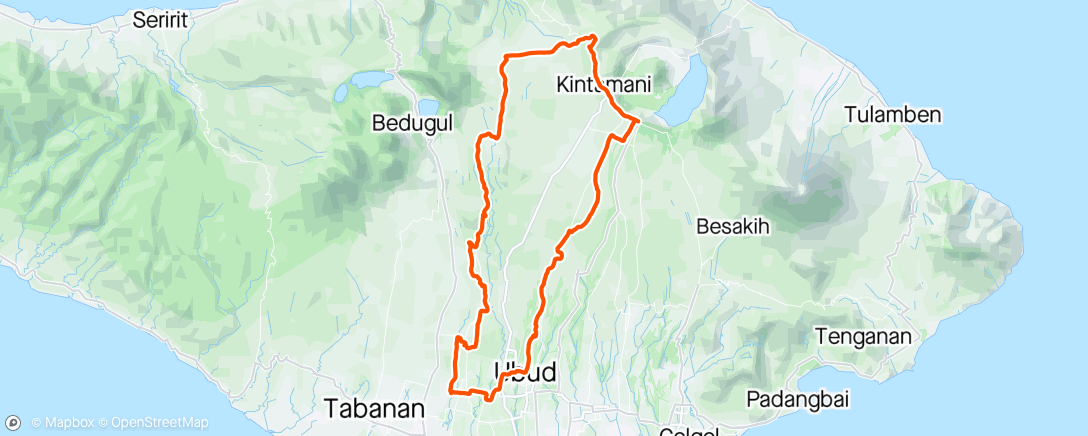 Map of the activity, Foggy Follies in Bali