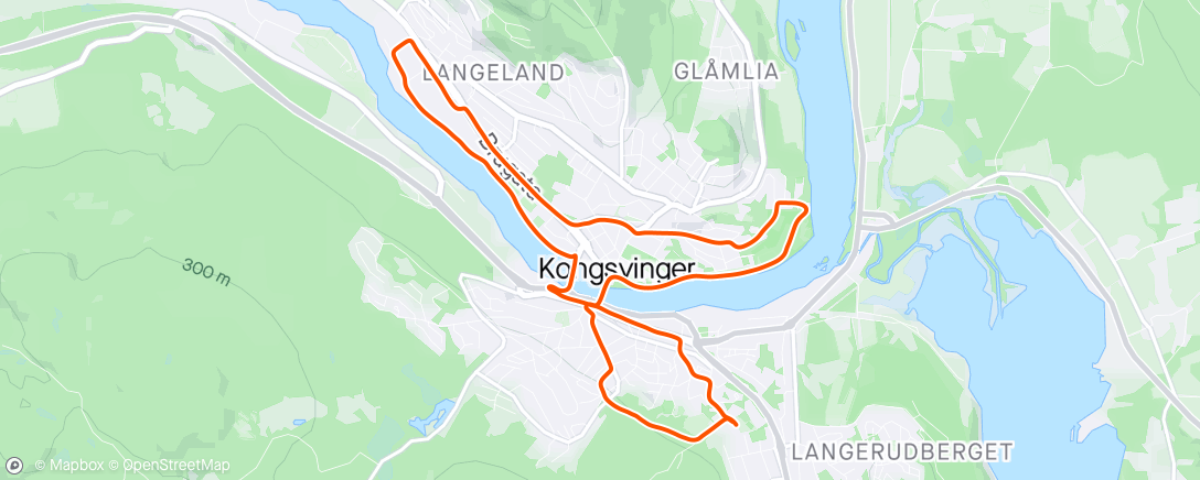 Map of the activity, Urban rolig tur🏃‍♂️