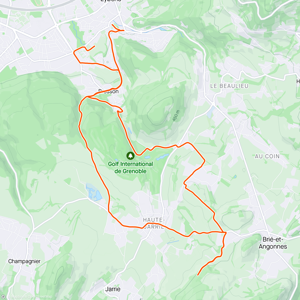 Map of the activity, Gravel avec Faustine