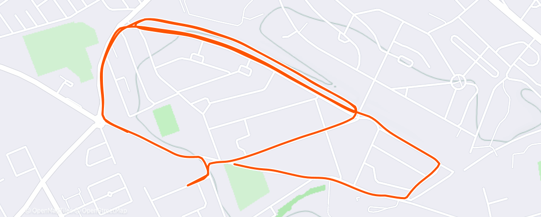 Map of the activity, Course à pied le midi