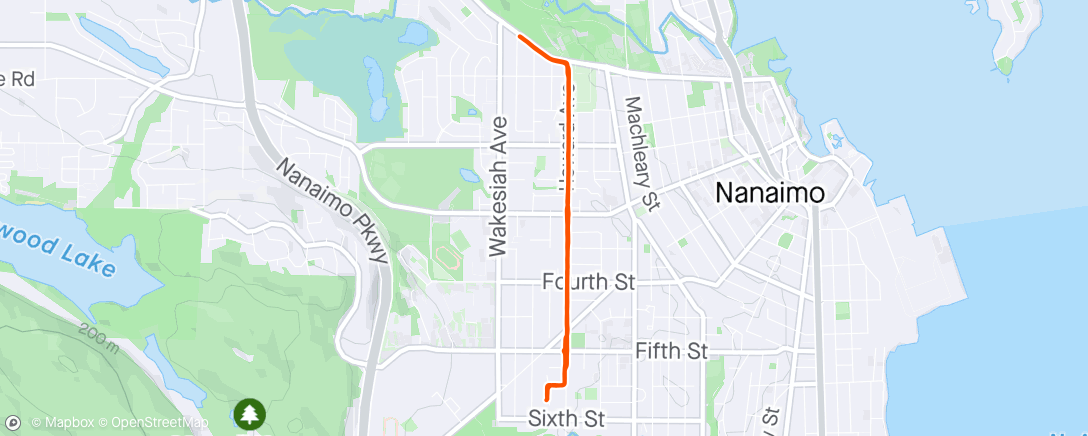 Map of the activity, Morning Run