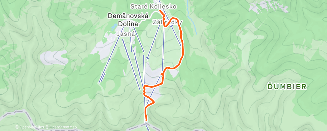 Карта физической активности (Morning Backcountry Ski)