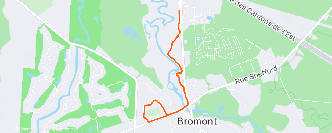 Map of the activity, Morning Trail Run