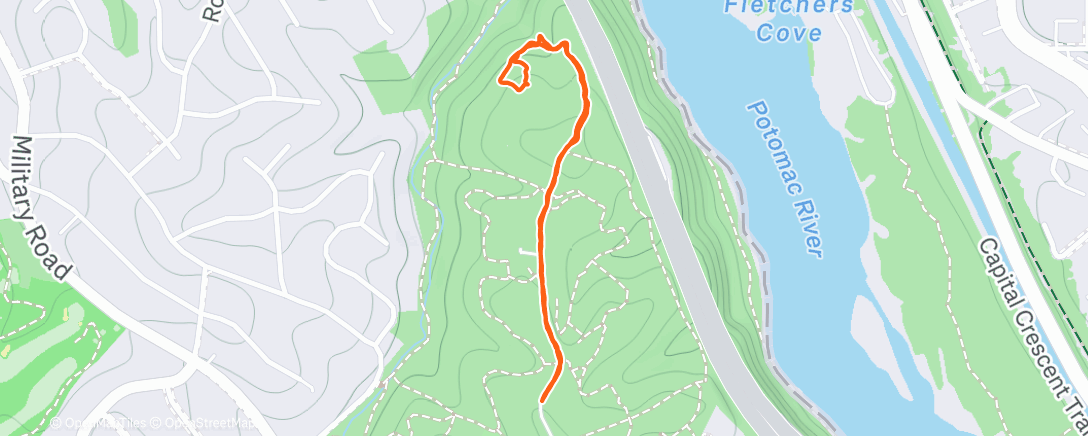 Map of the activity, Snow hike w El