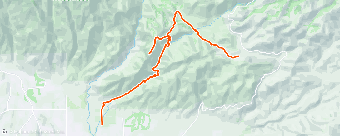 Map of the activity, Spring Thimble Peak Hike