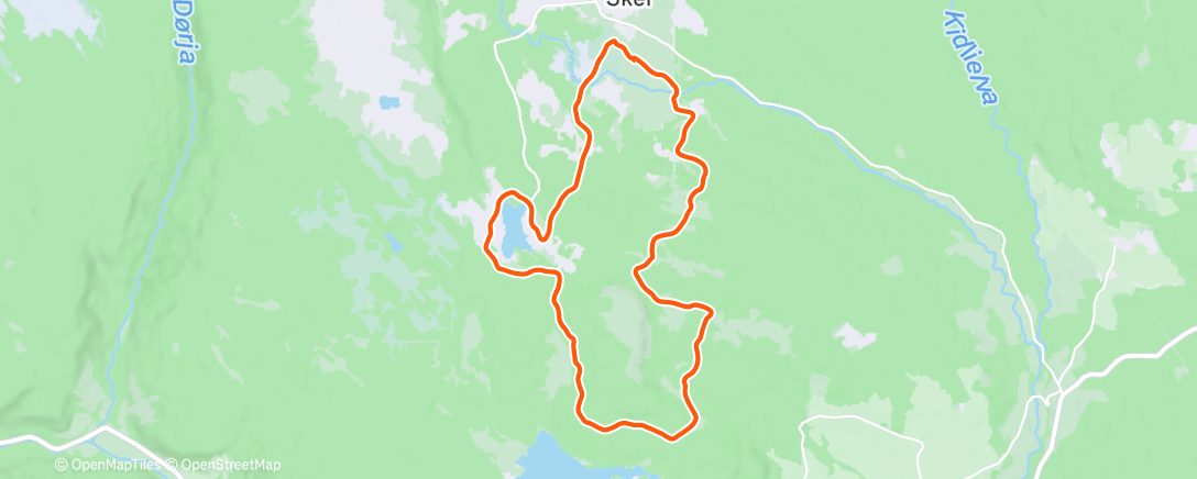Map of the activity, Sesongens første på natursnø, på årets siste dag.