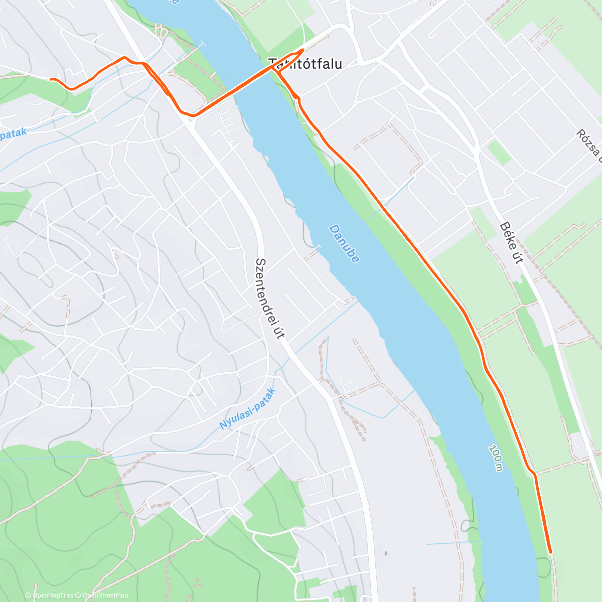 Map of the activity, Morning Run