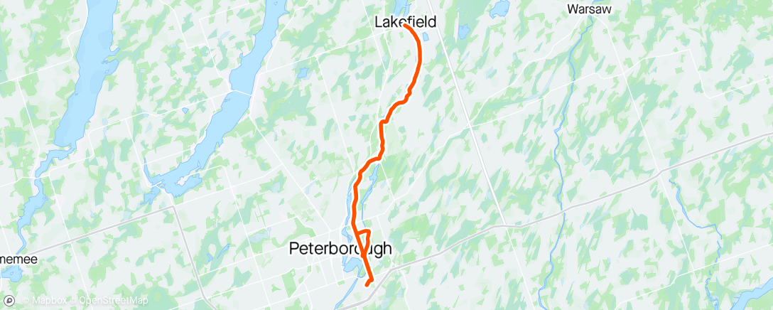 Map of the activity, FulGaz - Peterborough To Lakefield And Back