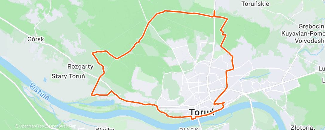 Map of the activity, Lunch Gravel Ride