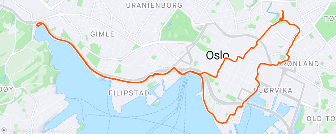 Map of the activity, Kilen - New shoes day! 🤩🏃🏼‍♂️😎