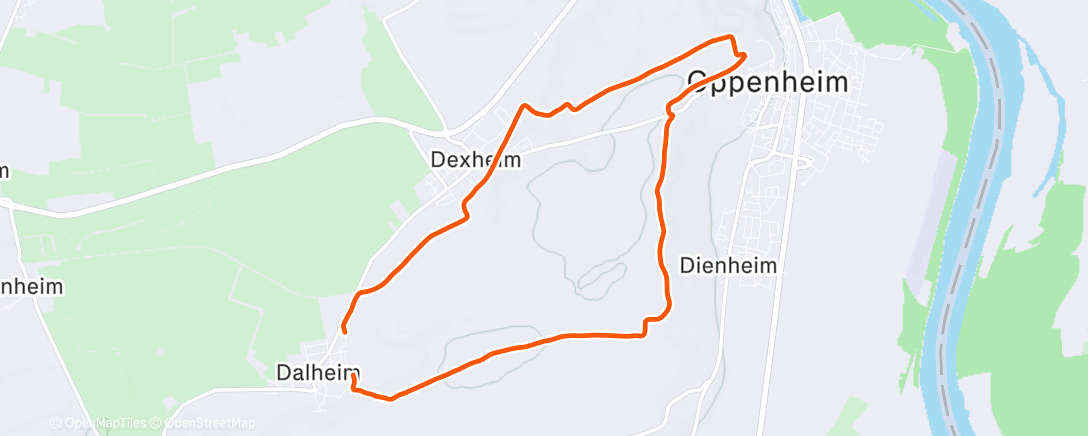 Map of the activity, Afternoon Run