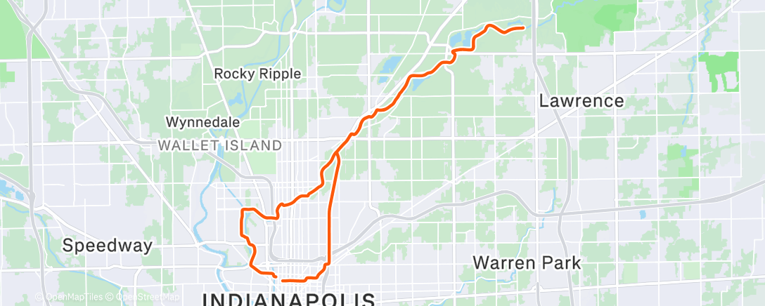 Map of the activity, Afternoon Ride