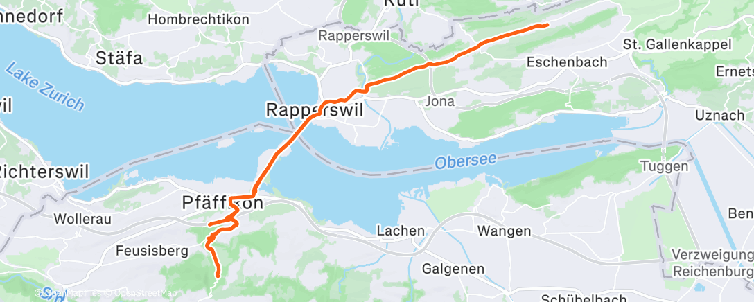 Map of the activity, Fahrt am Morgen