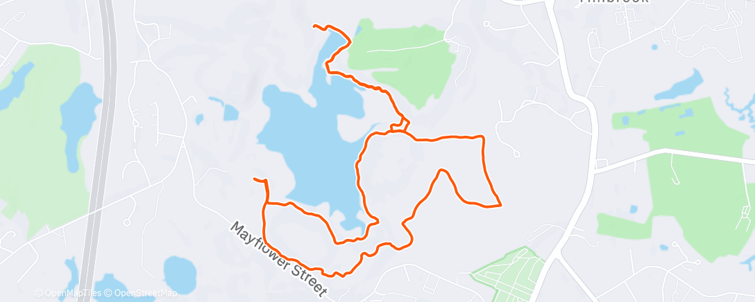 Map of the activity, Evening Trail Run