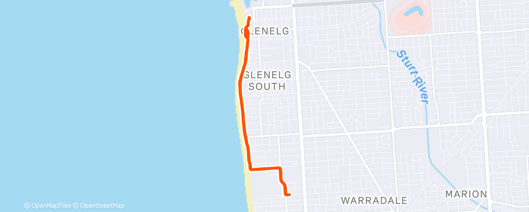 Map of the activity, Evening Ride