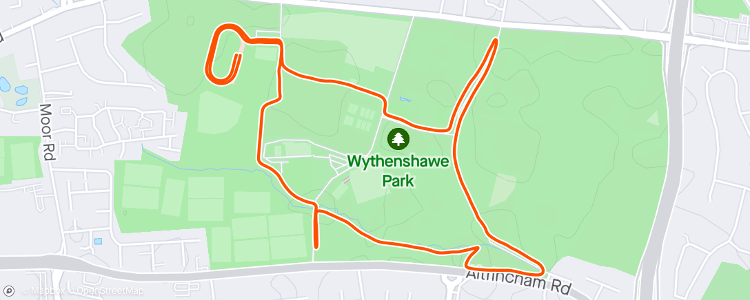Map of the activity, Northern Athletics Relays @ Wythenshawe, with YKHs