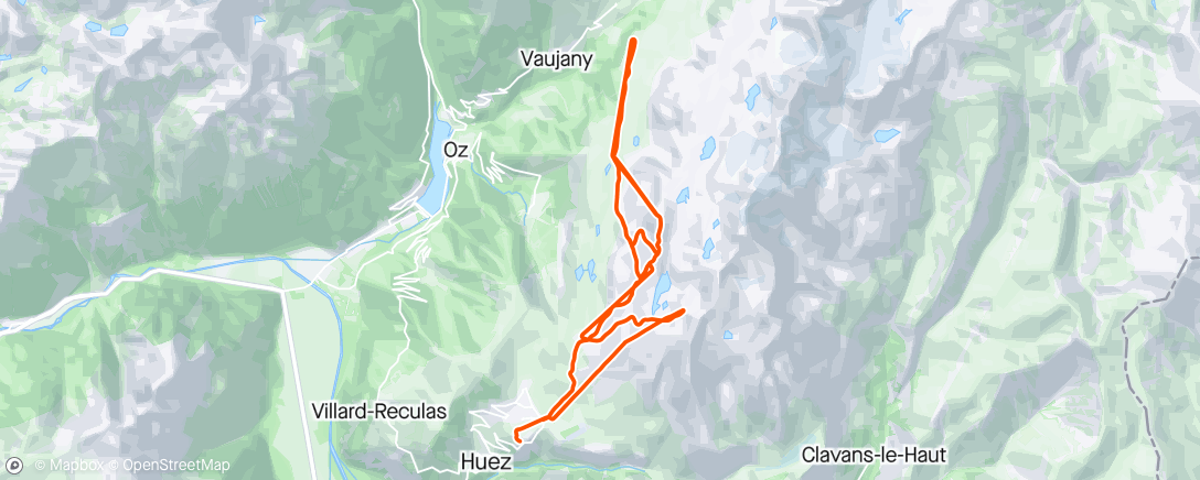 Map of the activity, Ski alpin. Seul