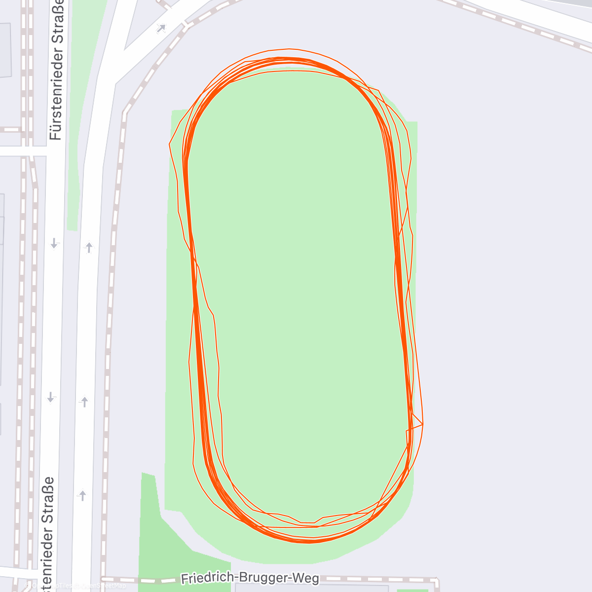 Map of the activity, Mittagslauf