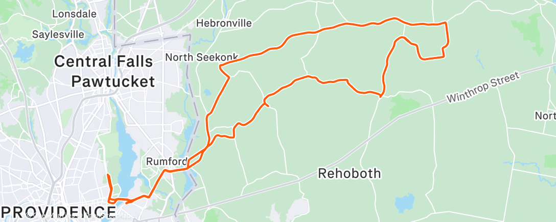Map of the activity, Morning Ride