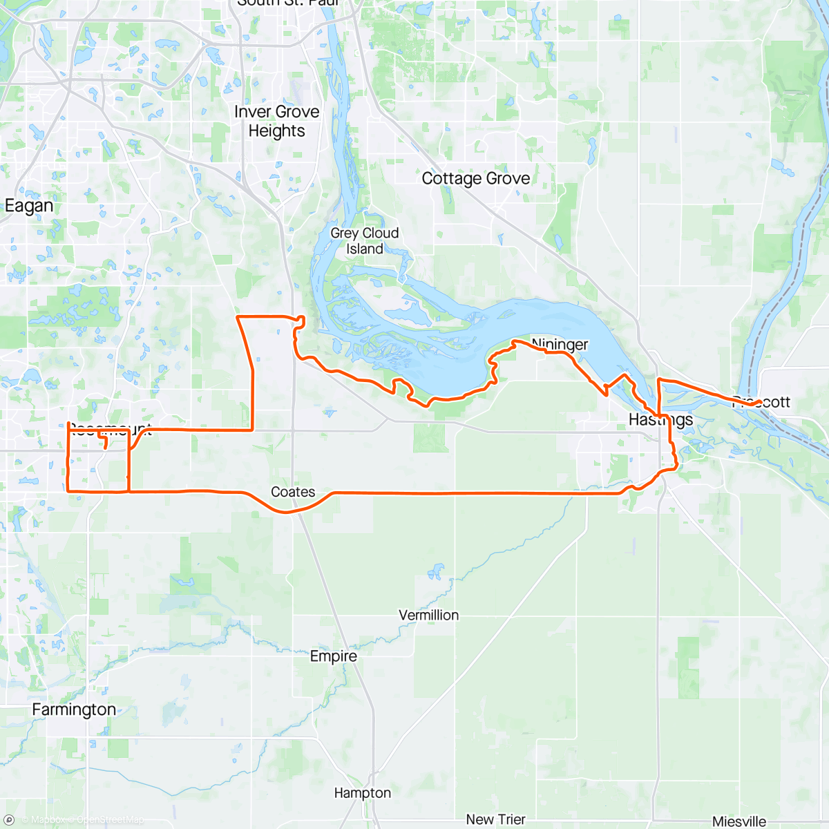 Mapa de la actividad, Prescott Ride