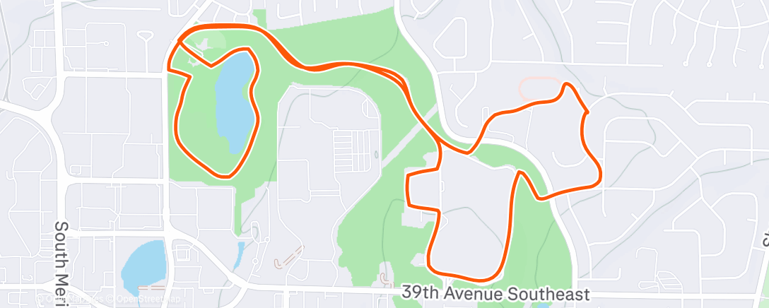 Map of the activity, Afternoon Run