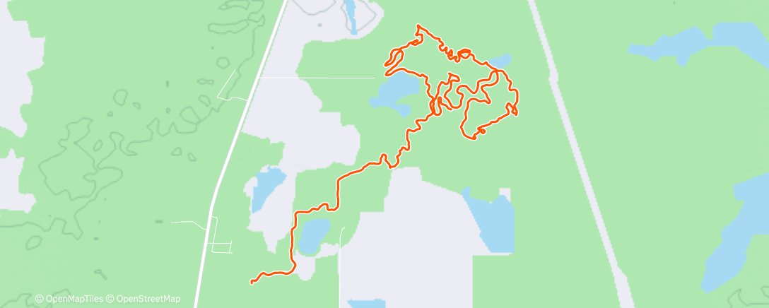 Map of the activity, Evening Ride