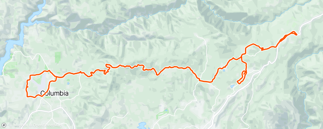 Map of the activity, A Climbing Ride With Patty