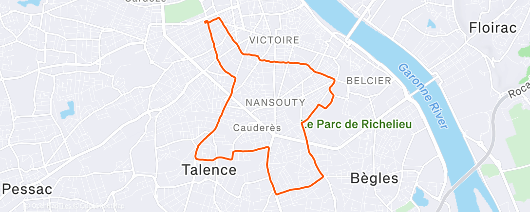 Map of the activity, Morning Run