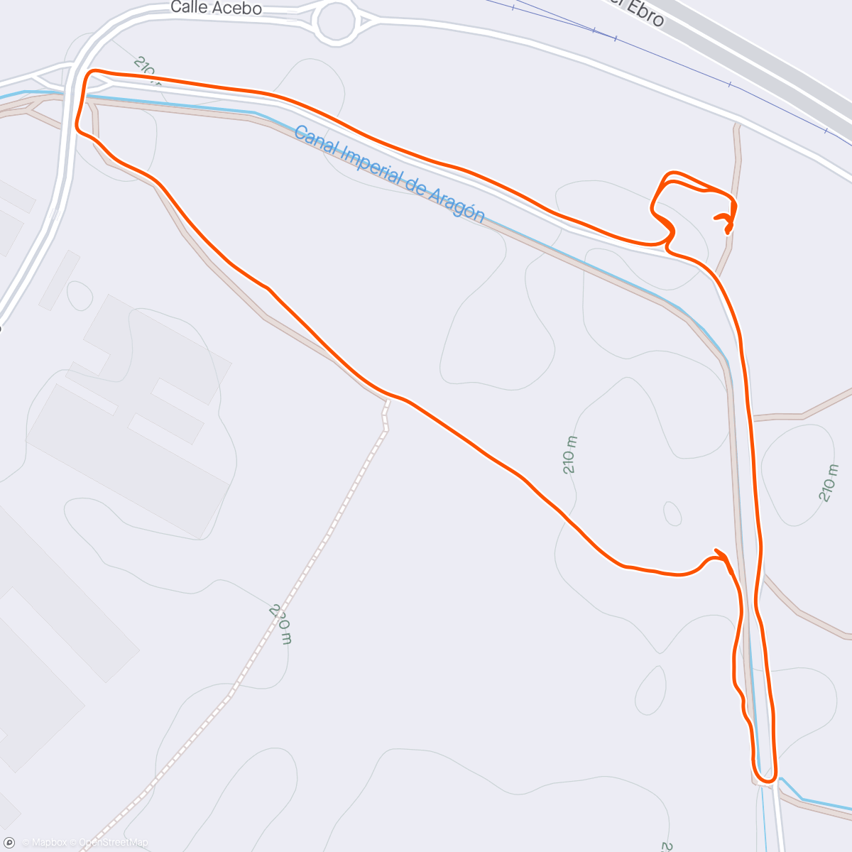Map of the activity, Namiddagrit op mountainbike
