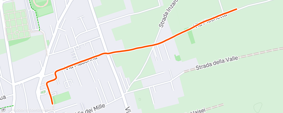 Map of the activity, 2 km cooldown