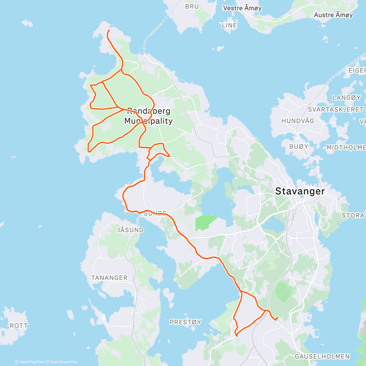 Map of the activity, Morning Ride