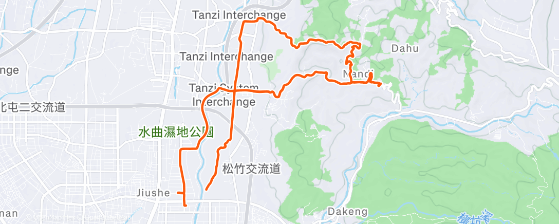Map of the activity, 晨間騎乘