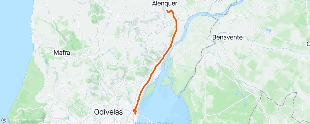 活动地图，Volta de bicicleta vespertina