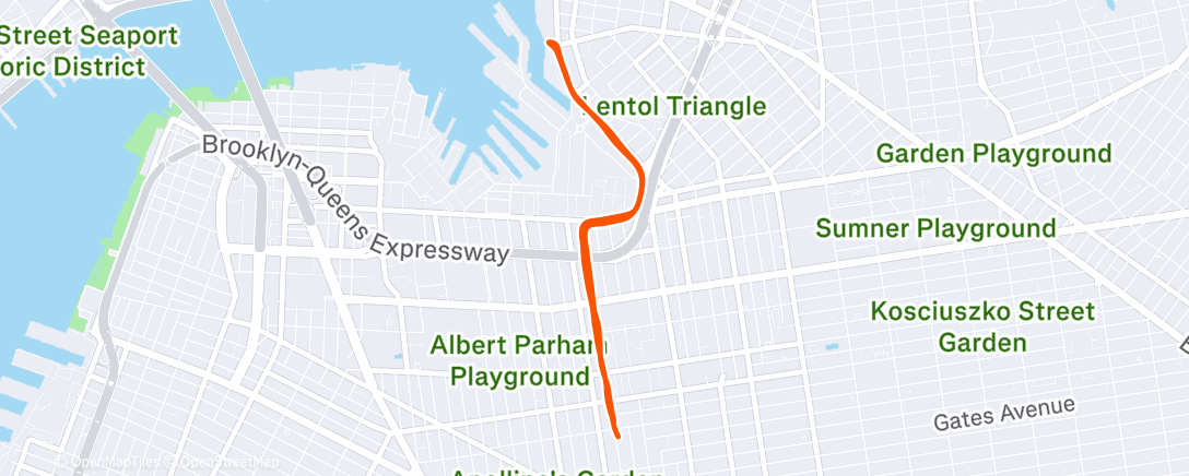 Map of the activity, Lunch Run